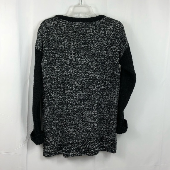 r + j Color Block Hi Low Tunic Crew Neck Sweater M - Picture 2 of 8